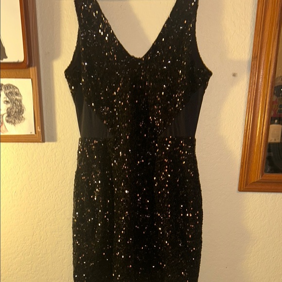 Bebe Black Sequin Mini Dress - Picture 5 of 6